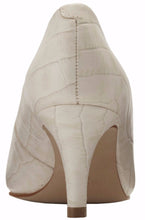 Sophia: White Dressy Croco Print Leather