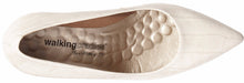 Sophia: White Dressy Croco Print Leather