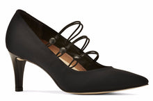 Statement: Black Micro Fabric/Black Patent Leather