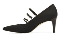 Statement: Black Micro Fabric/Black Patent Leather