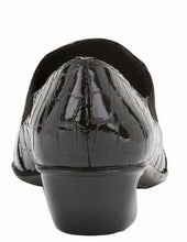 Teri: Black Croco Patent Print Leather