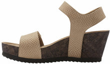 Theta: Light Taupe Matte Snake Print Leather