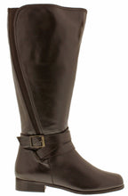 Tristan: Brown Nappa Leather WIDE WIDE CALF