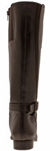 Tristan: Brown Nappa Leather WIDE WIDE CALF