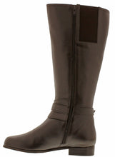 Tristan: Brown Nappa Leather WIDE CALF