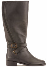 Tristan: Black Nappa Leather WIDE CALF