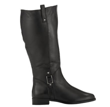 Tundra: Black Leather WIDE WIDE CALF
