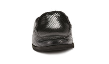 Windsor: Black Patent Snake Print Leather NEW